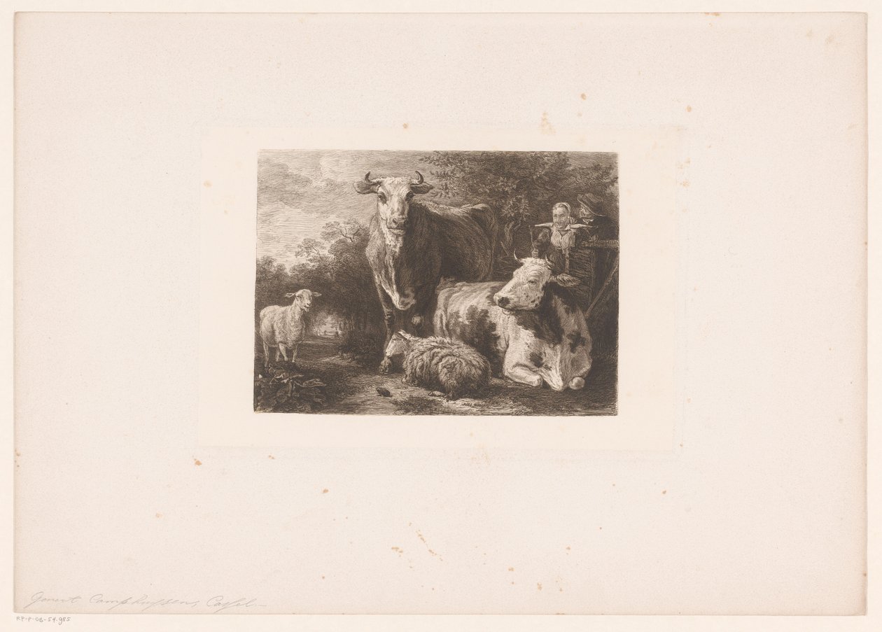 Shepherd and Shepherdess with Cattle by William Unger