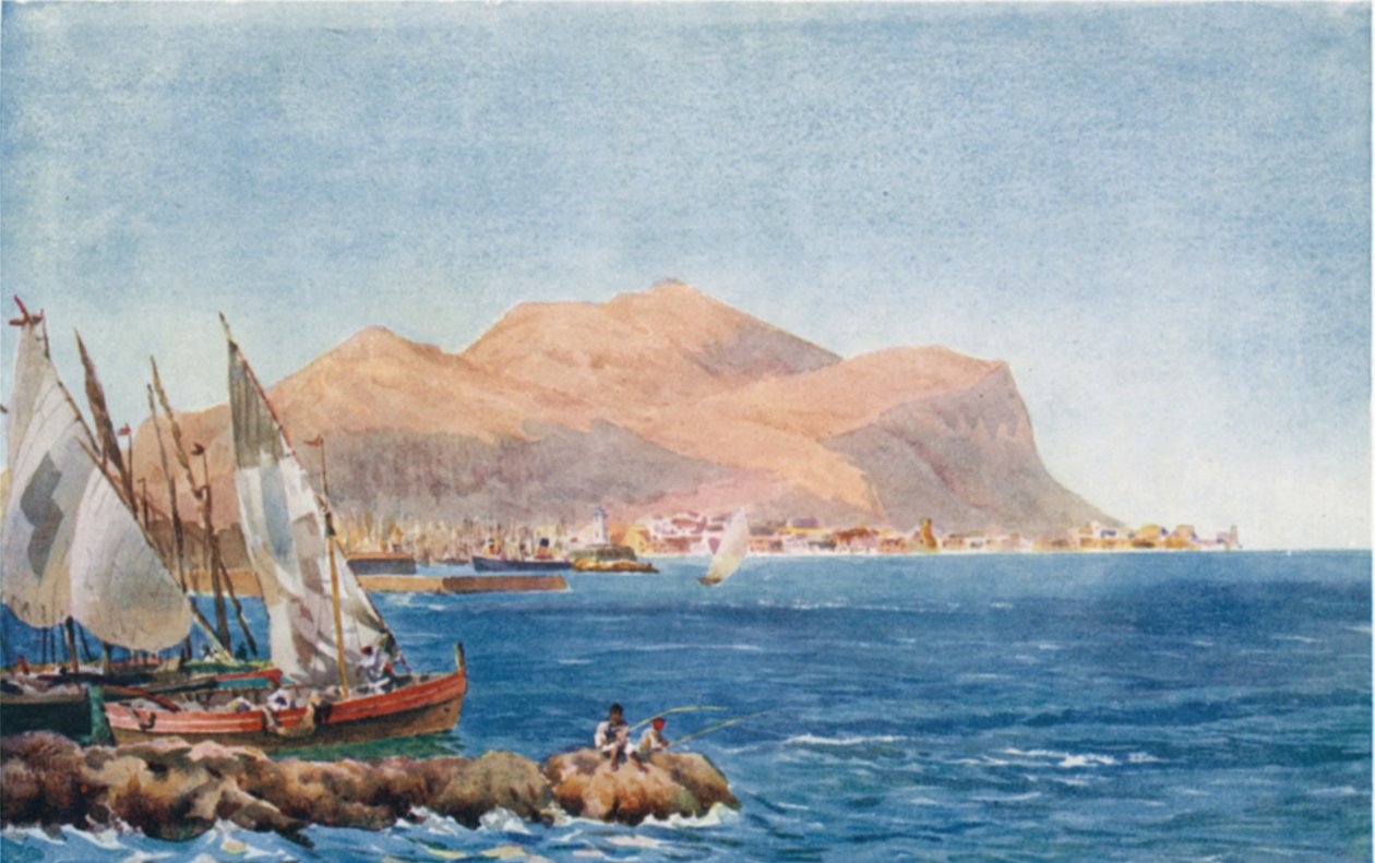 Palermo. Mte Pelligrino by William Wiehe Collins