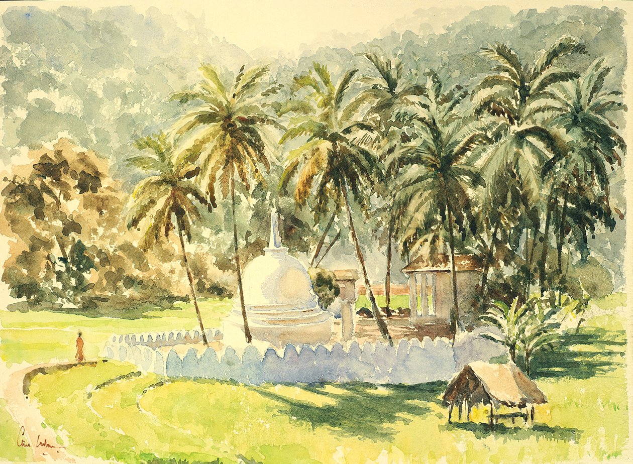 Temple in the paddy fields by Wilson Clive