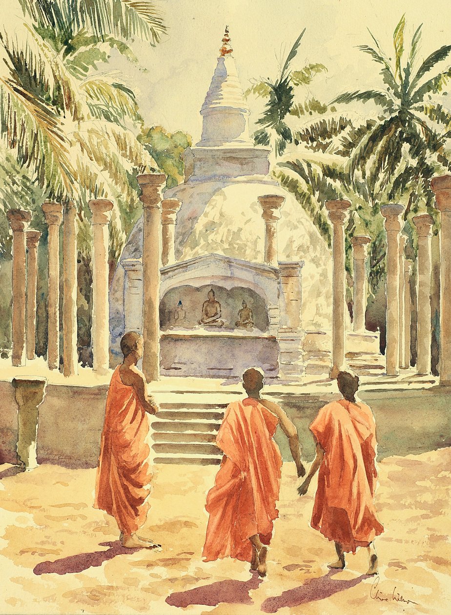 Boy monks visit Mihintale by Wilson Clive