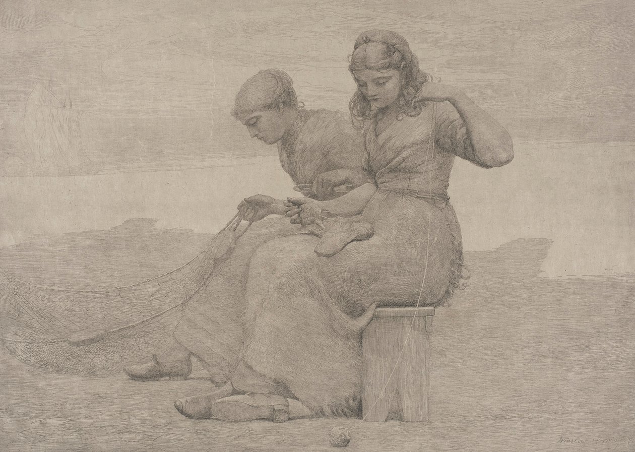 Mending the Tears by Winslow Homer