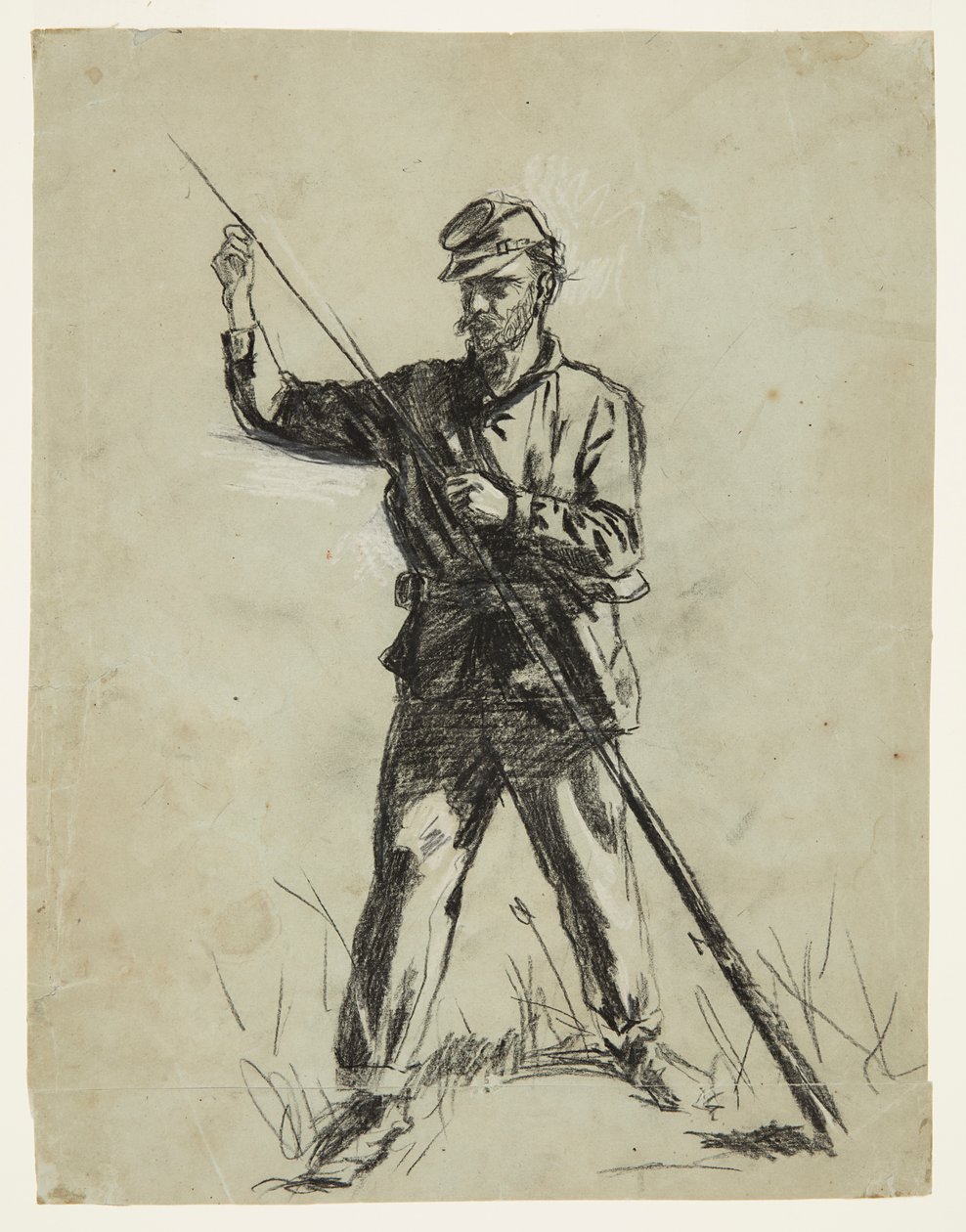 Cavalry Soldier Loading a Rifle by Winslow Homer
