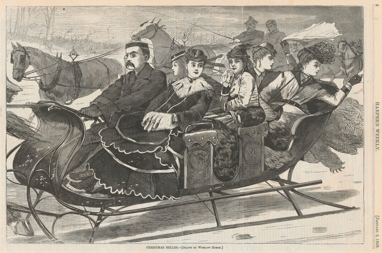 Christmas Belles, from Harper by Winslow Homer