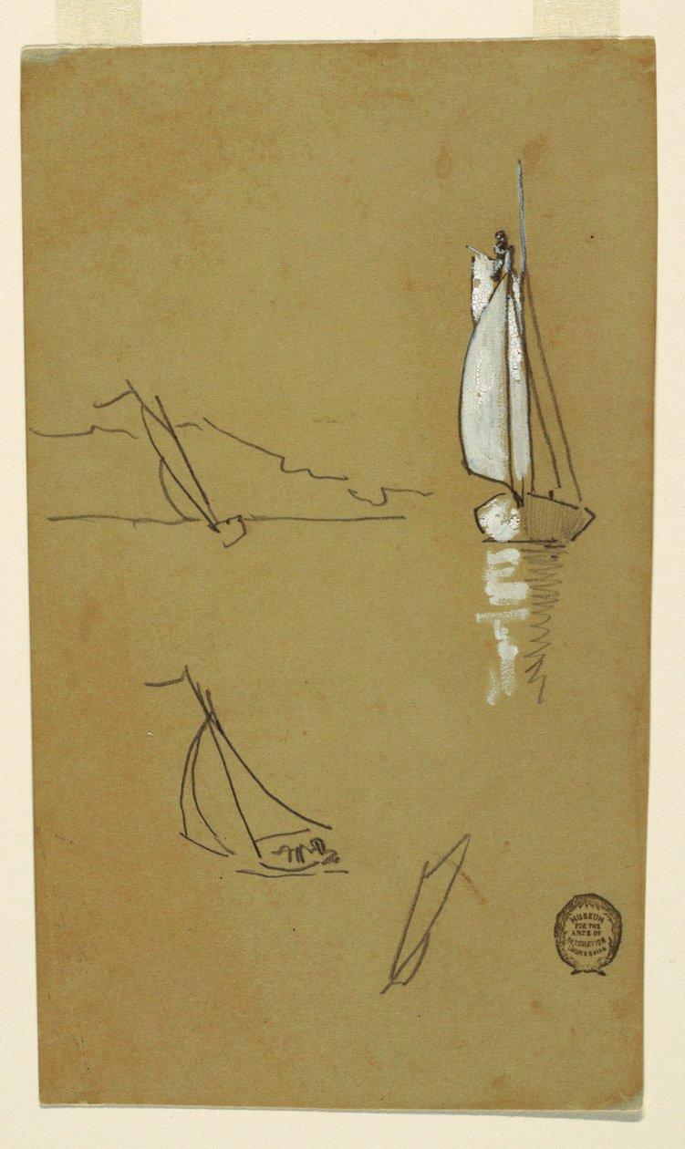 Four Sketches of Sloops, 1880 by Winslow Homer