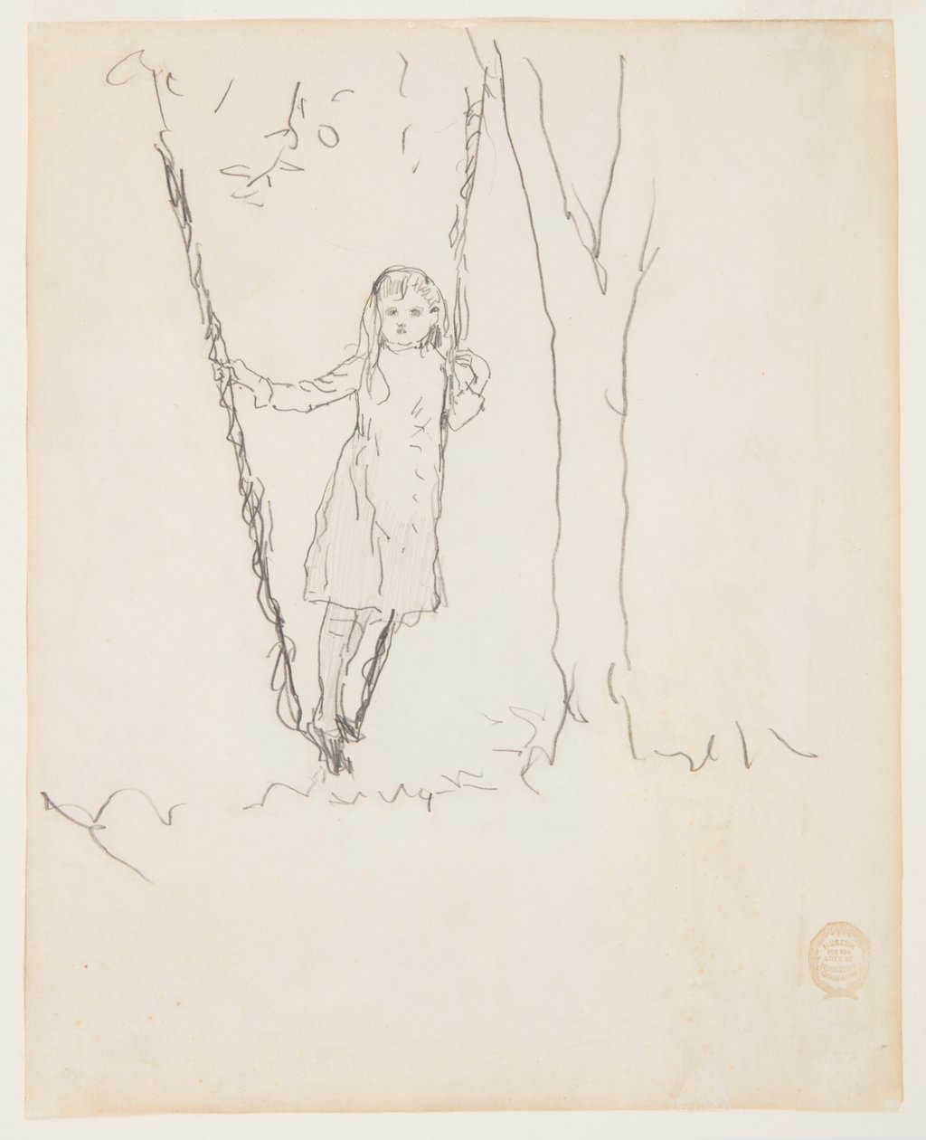 Girl Standing on a Swing by Winslow Homer