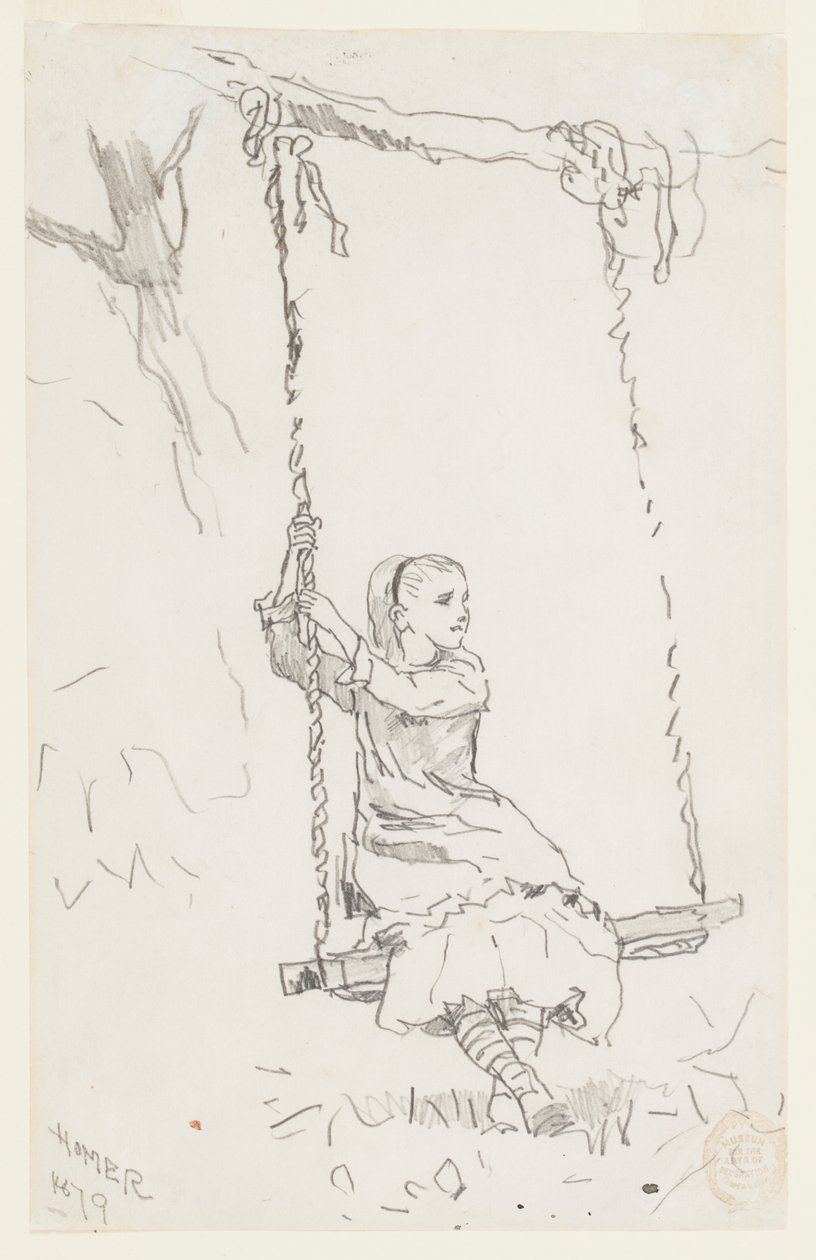 Girl on a Swing by Winslow Homer