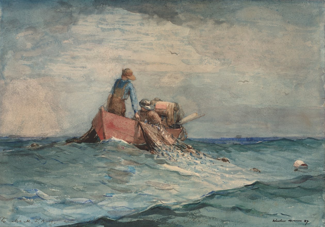 Hauling in the Nets by Winslow Homer