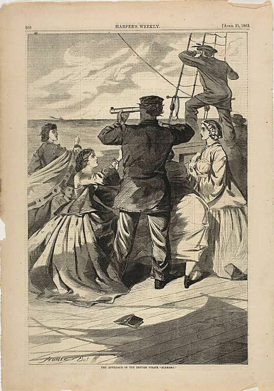 The Approach of the British Pirate 