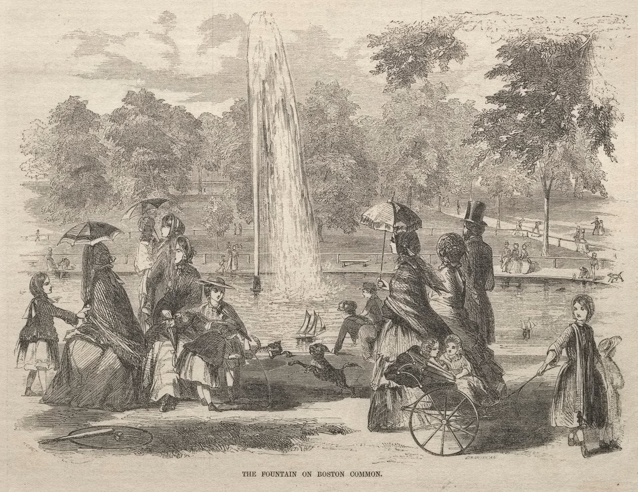 The Fountain at Boston Common by Winslow Homer