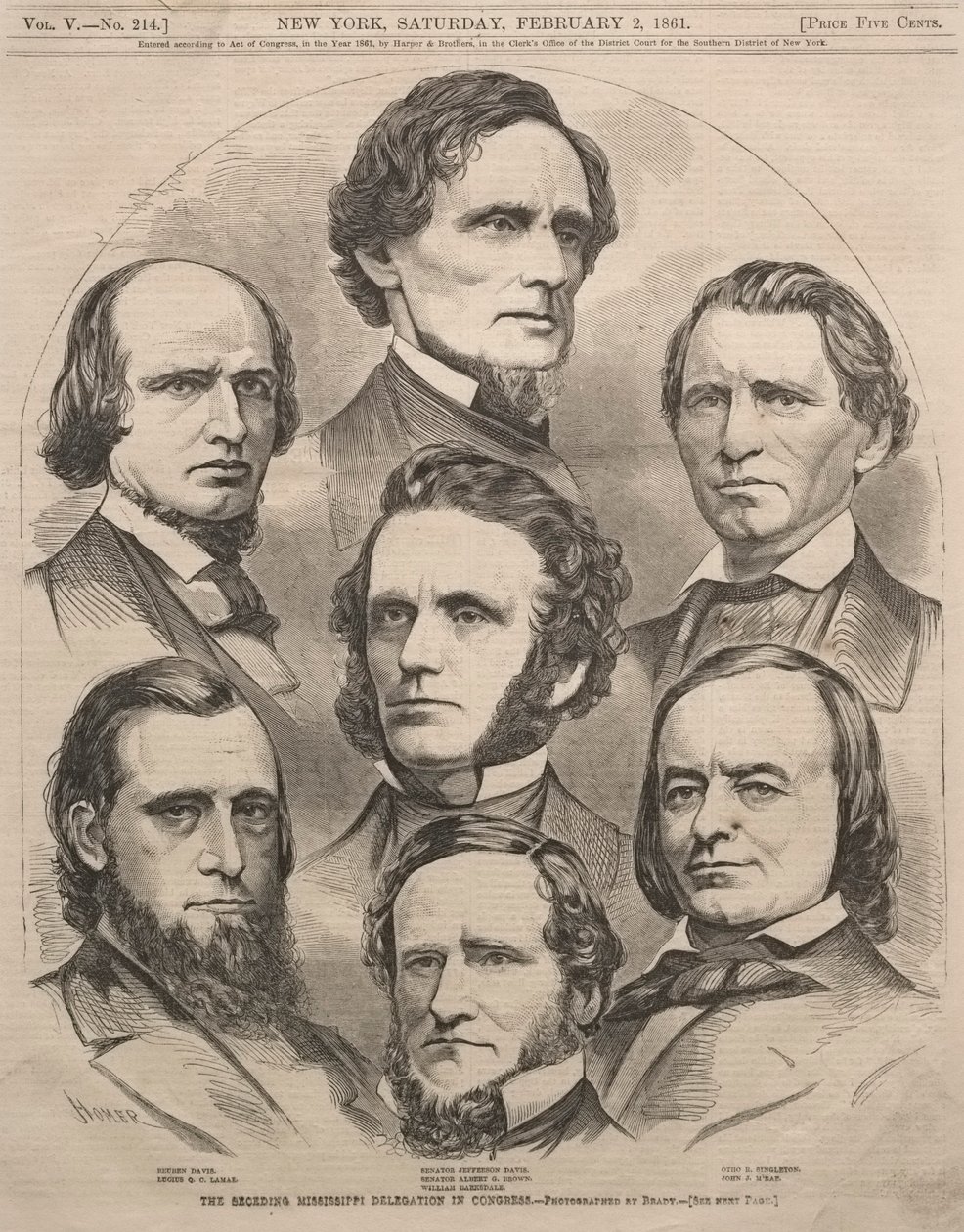 The Seceding Mississippi Delegation in Congress by Winslow Homer