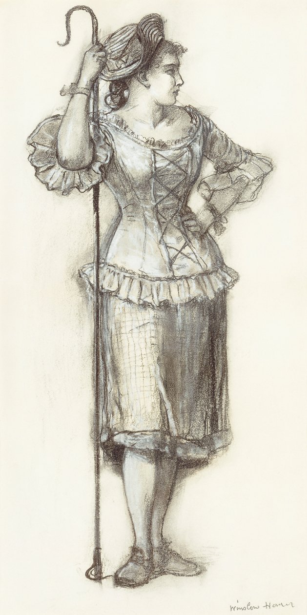 The Shepherdess by Winslow Homer