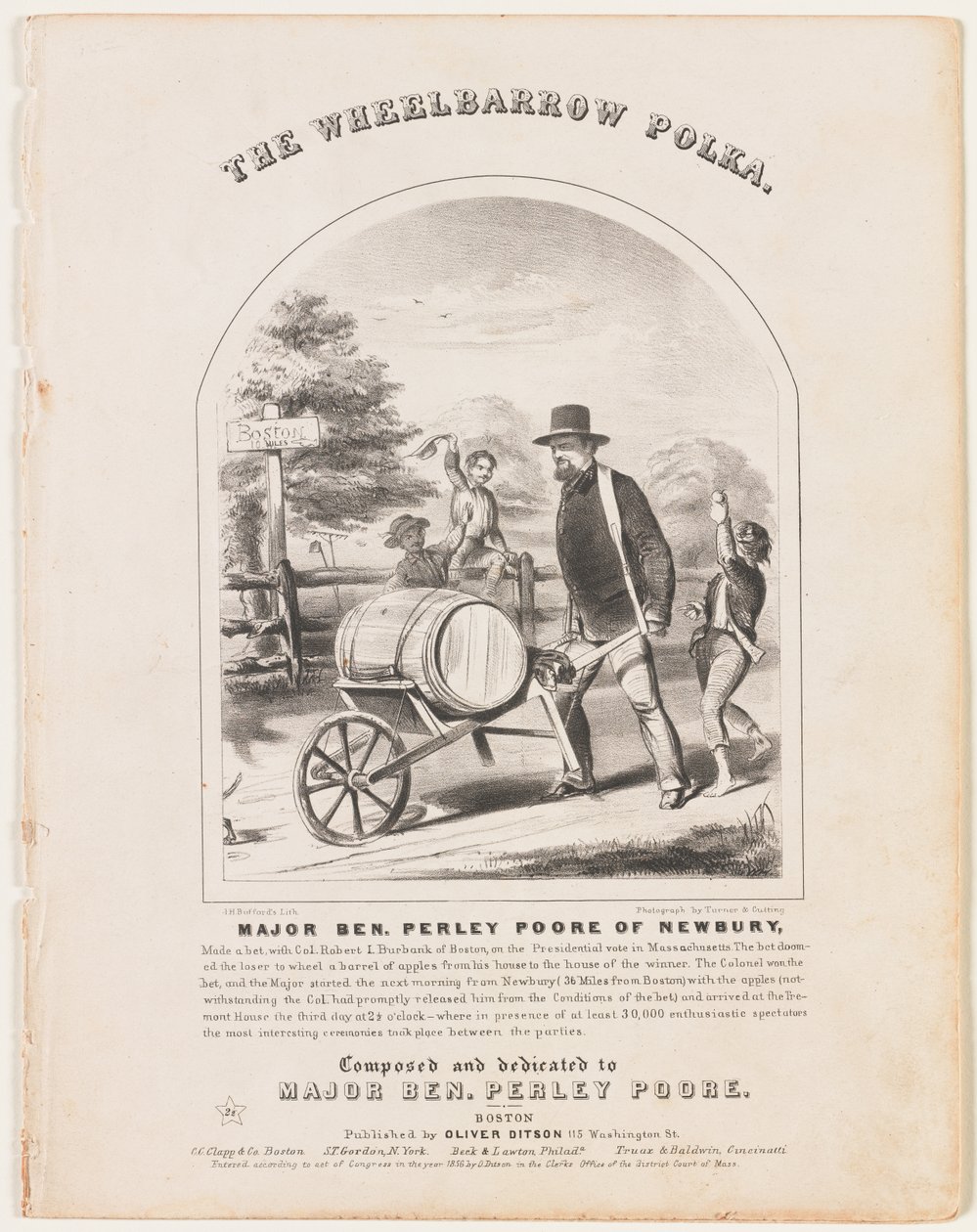 The Wheel Barrow Polka [Five-page Song Sheet, Complete] by Winslow Homer