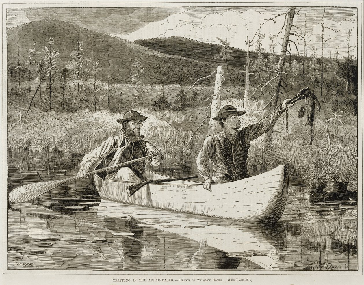 Trapping in the Adirondacks by Winslow Homer