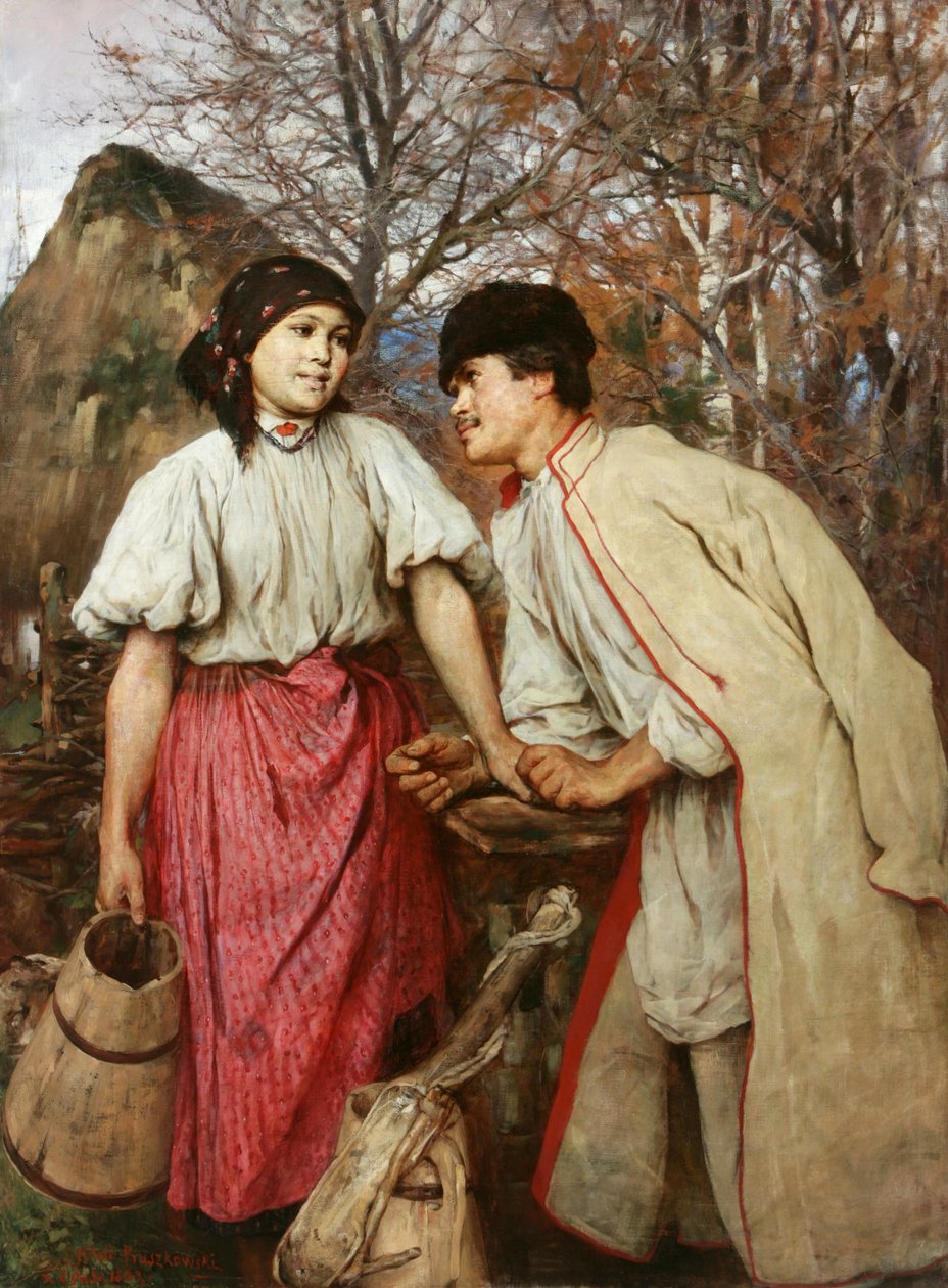 At the Well by Witold Pruszkowski