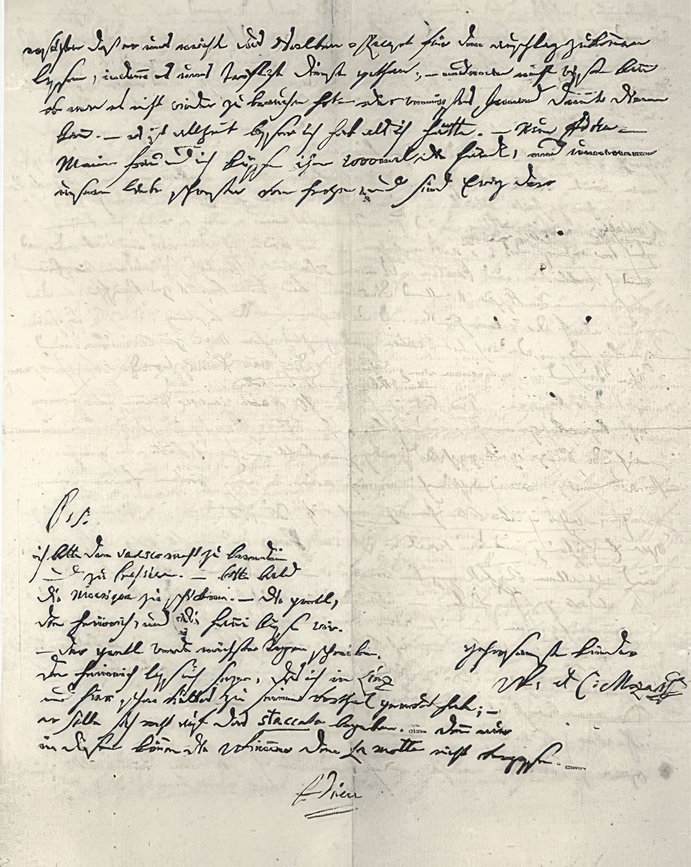 Autograph Letter by Wolfgang Amadeus Mozart by Wolfgang Amadeus Mozart