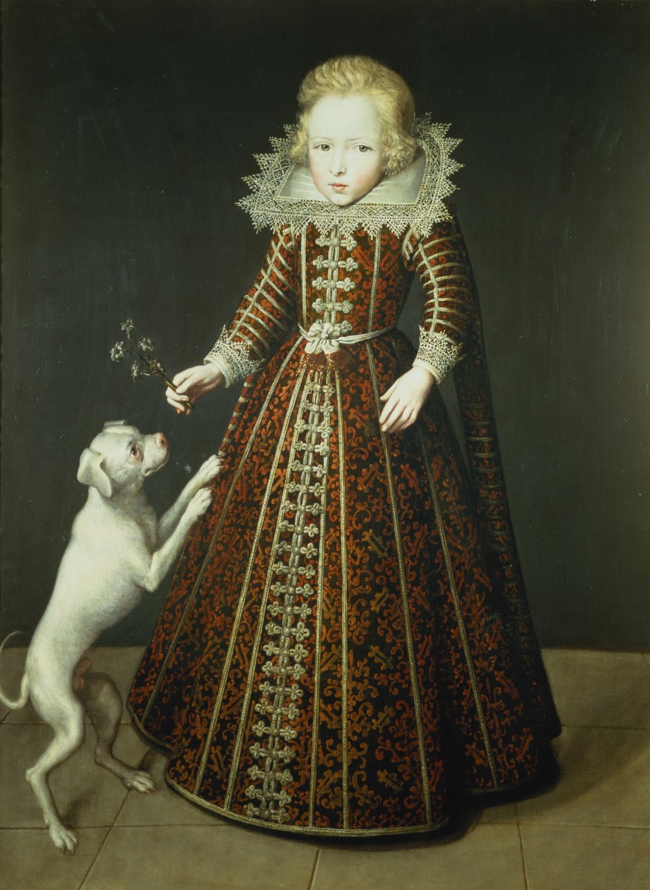 Child with a Dog by Wybrand Simonsz. de Geest