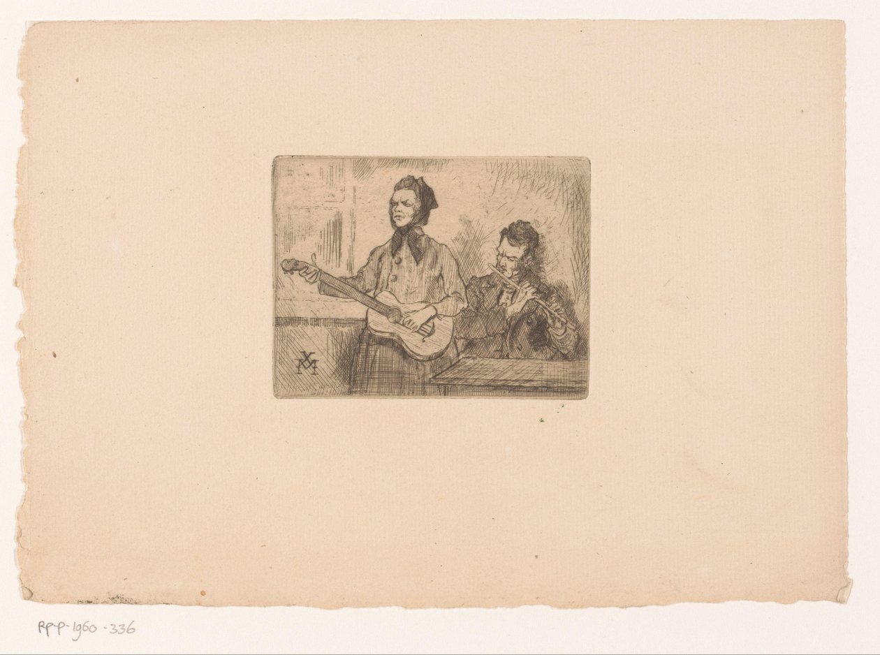Two Musicians by Xavier Mellery