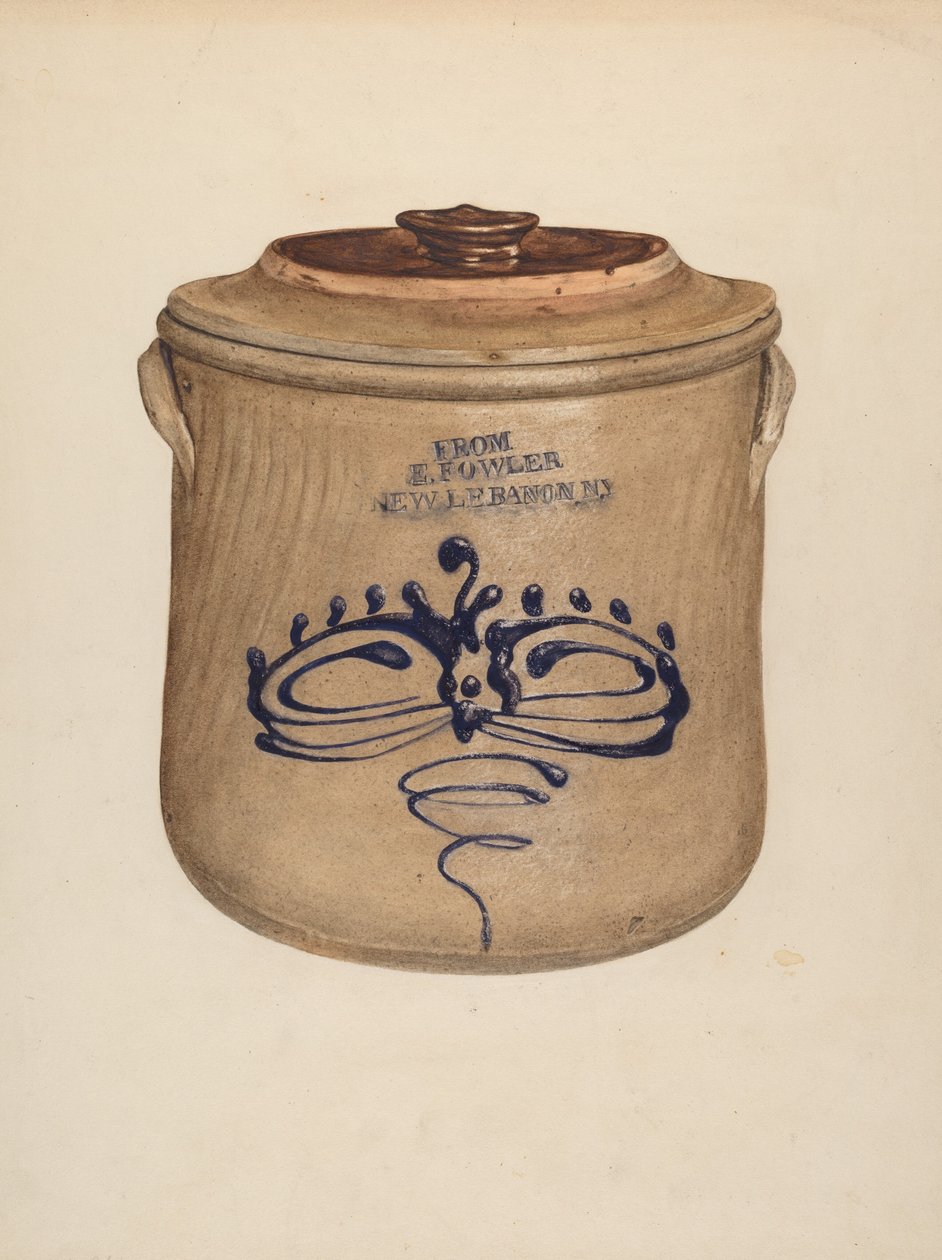 Crock with Cover, c. 1938 by Yolande Delasser