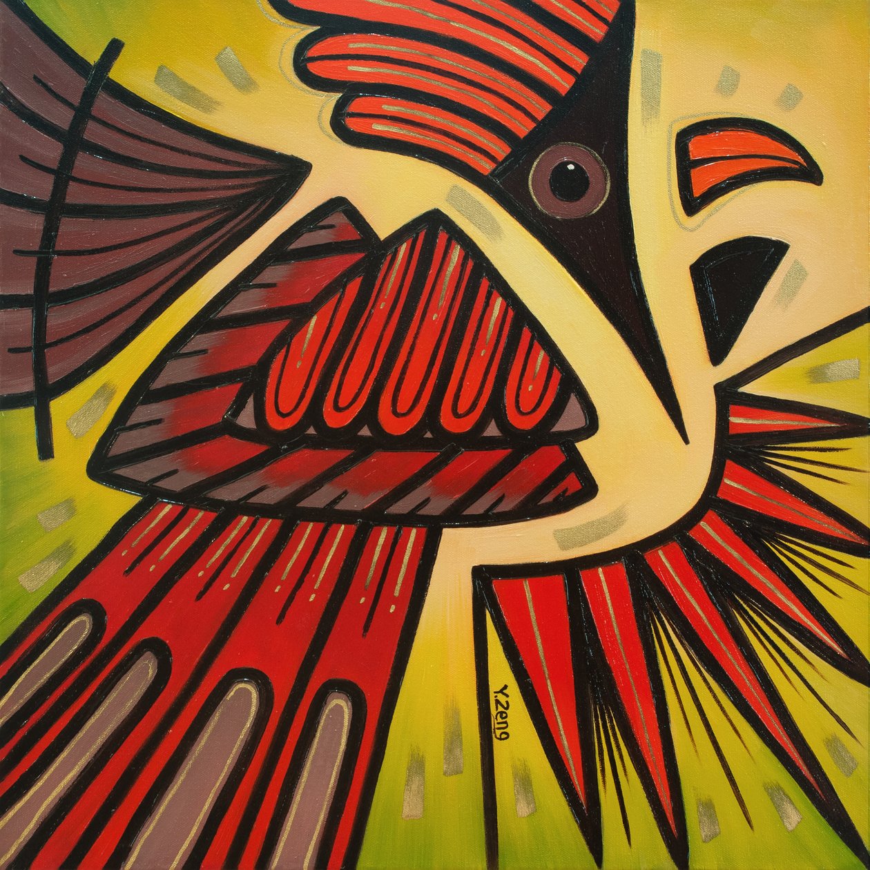 Backyard Bird Cardinal by Yue Zeng