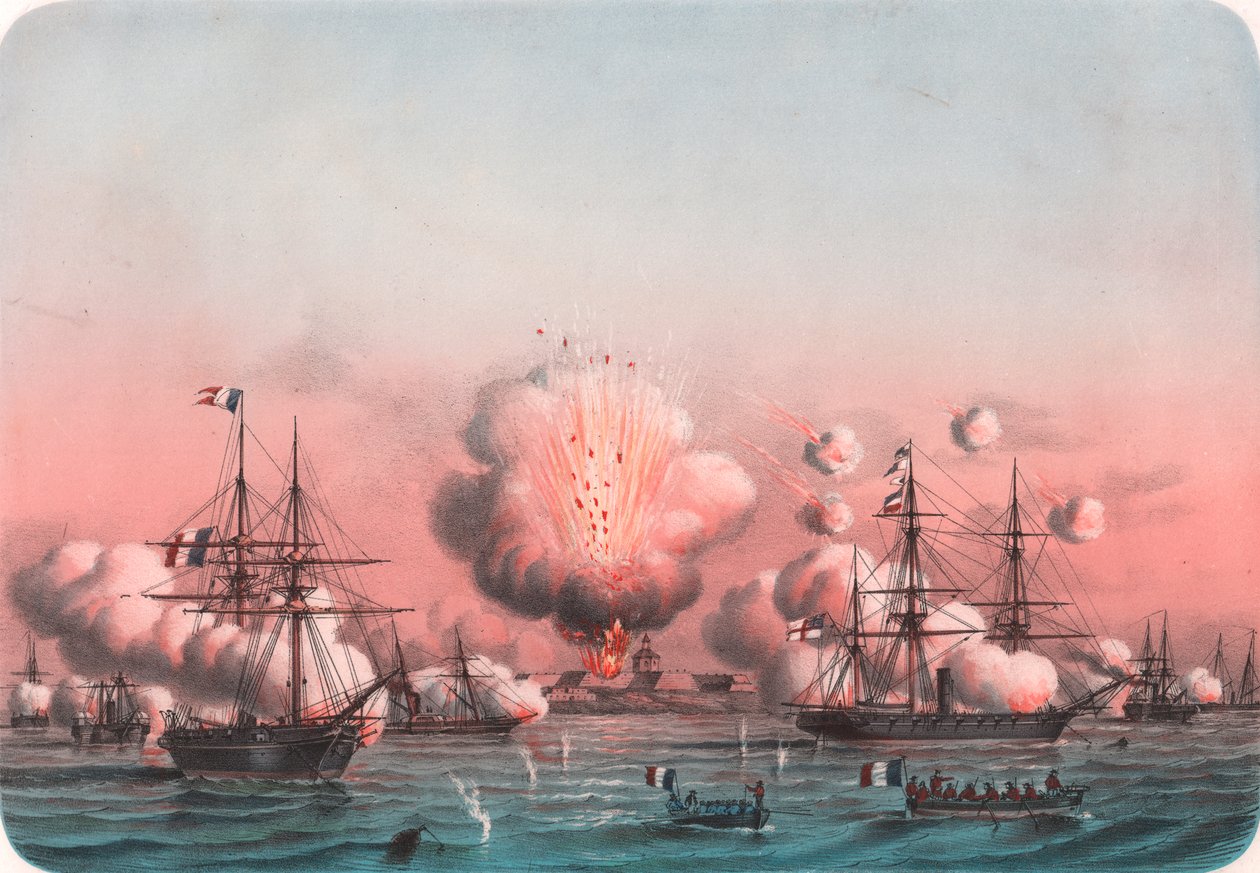 Allied fleet bombarding Arabat, May 25 by William Walcutt