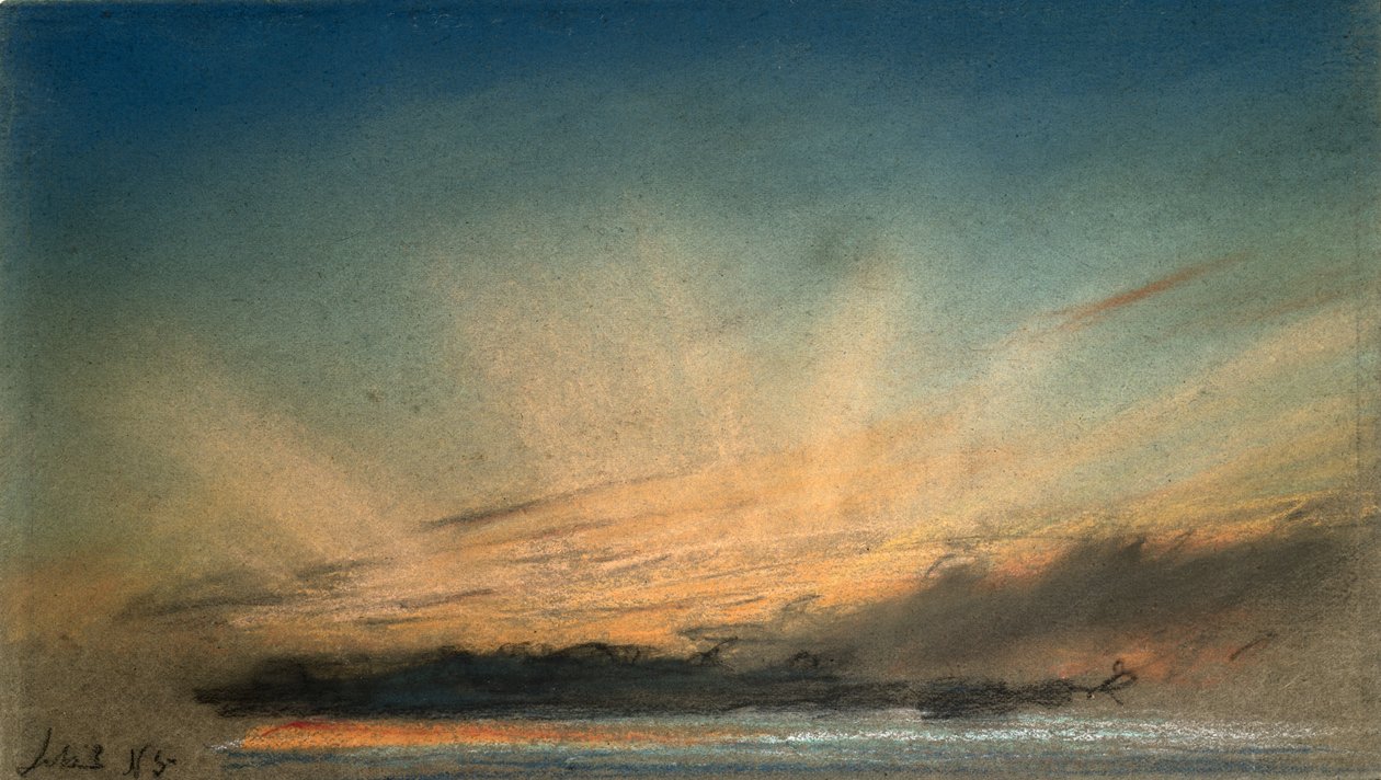 Amber Afterglow with Crepuscular Rays by Frederick (attr. to) Barnard