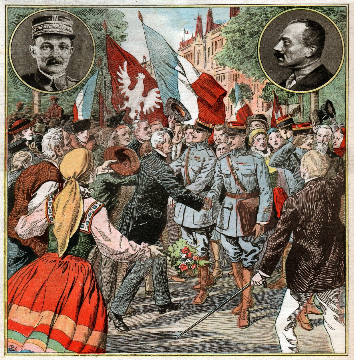 Maxime Weygand in Poland by Ferdinand Georg Waldmuller