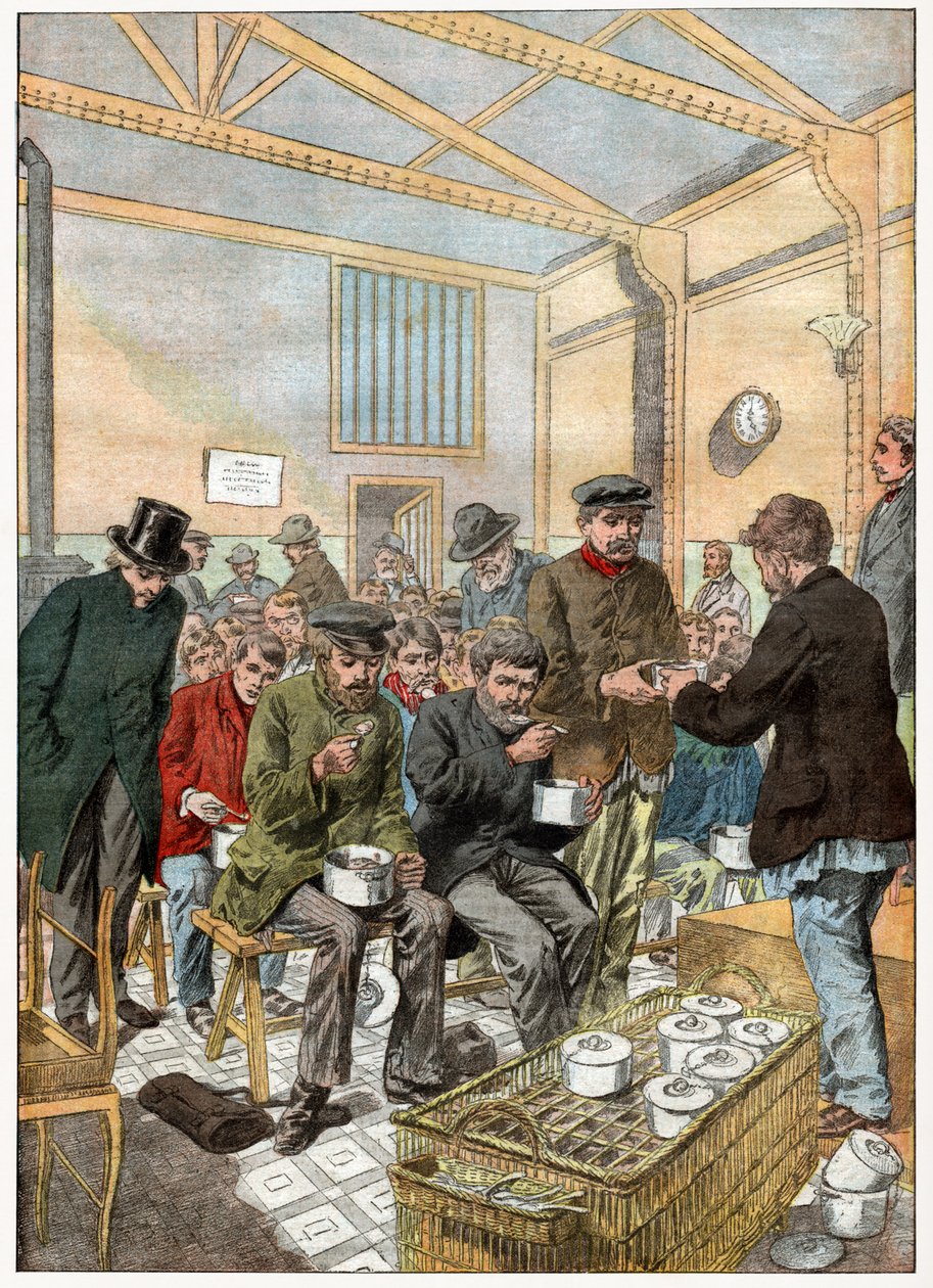 Soup Kitchen for Tramps in Paris by . .