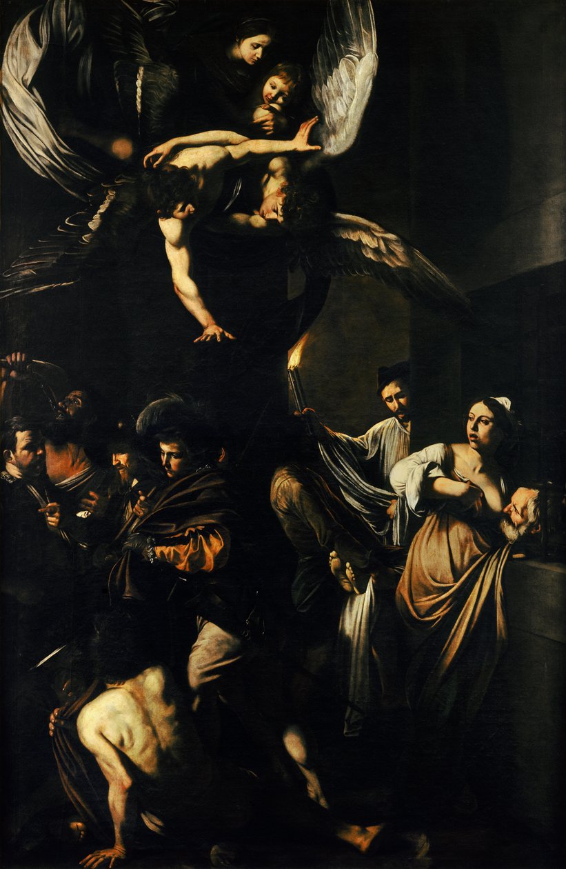 The Seven Works of Mercy by Michelangelo Merisi da  Caravaggio