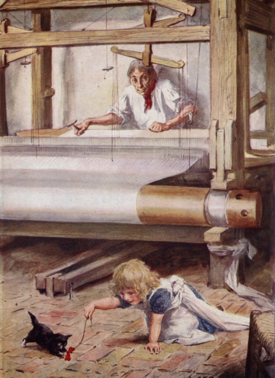 Silas Marner at his loom by after Charles Edmund Brock