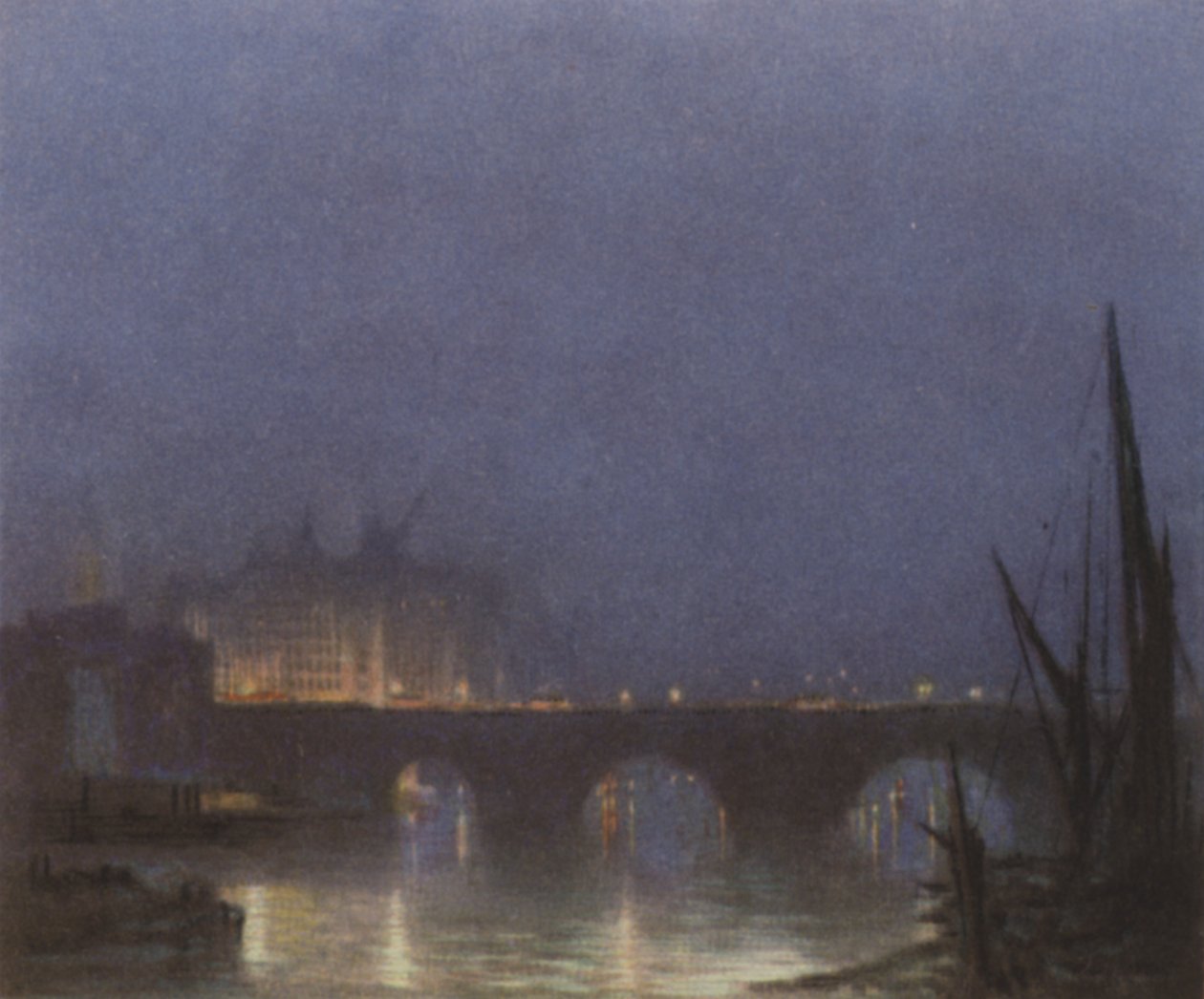 A Nocturne of London Bridge by after Donald Maxwell