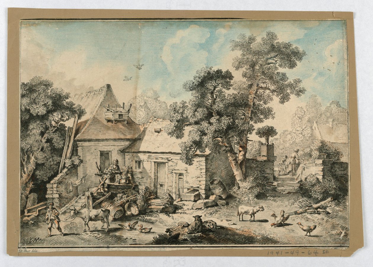 Seated Shepherd by after Francois Boucher