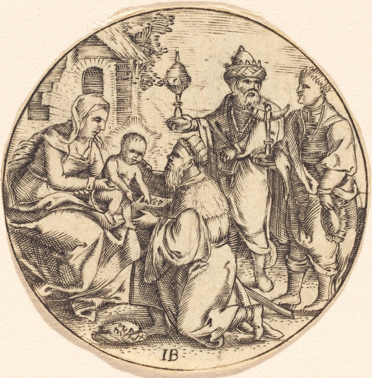 The Adoration of the Magi by after Master IB