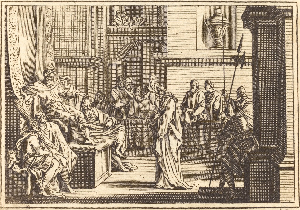 Christ before Herod by after Sébastien Le Clerc I