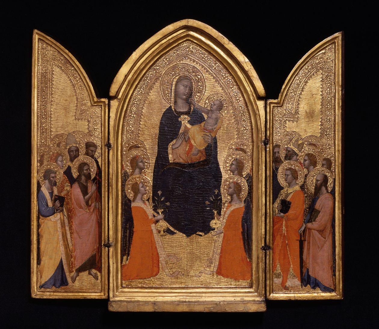 Madonna and Child with Saints (The Sterbini Triptych) by anonymous 