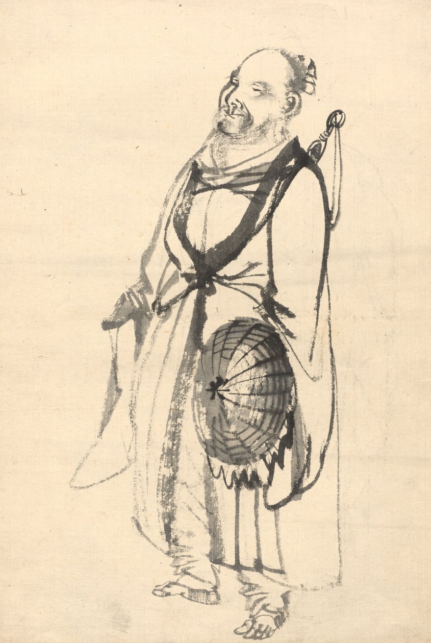 The Wandering Hermit by attributed to Kono Bairei