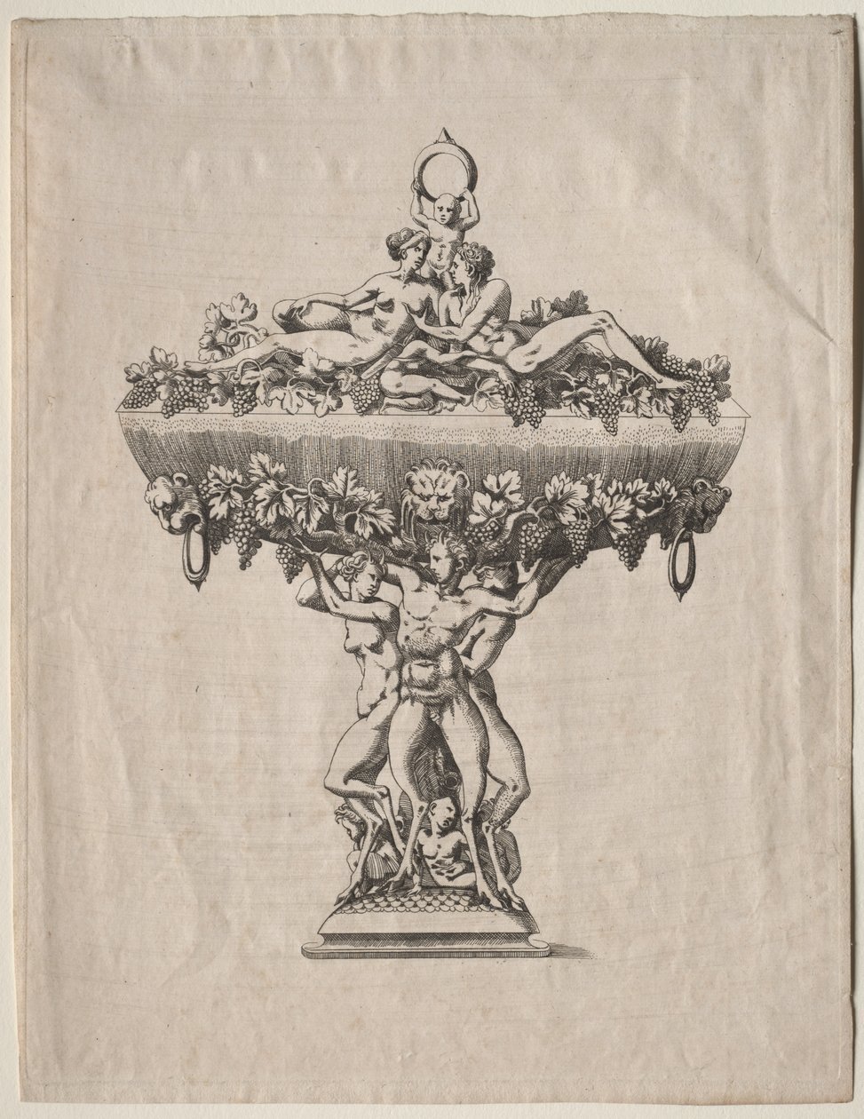 Covered Cup with Grape Festoon by copy after Antonio Fantuzzi