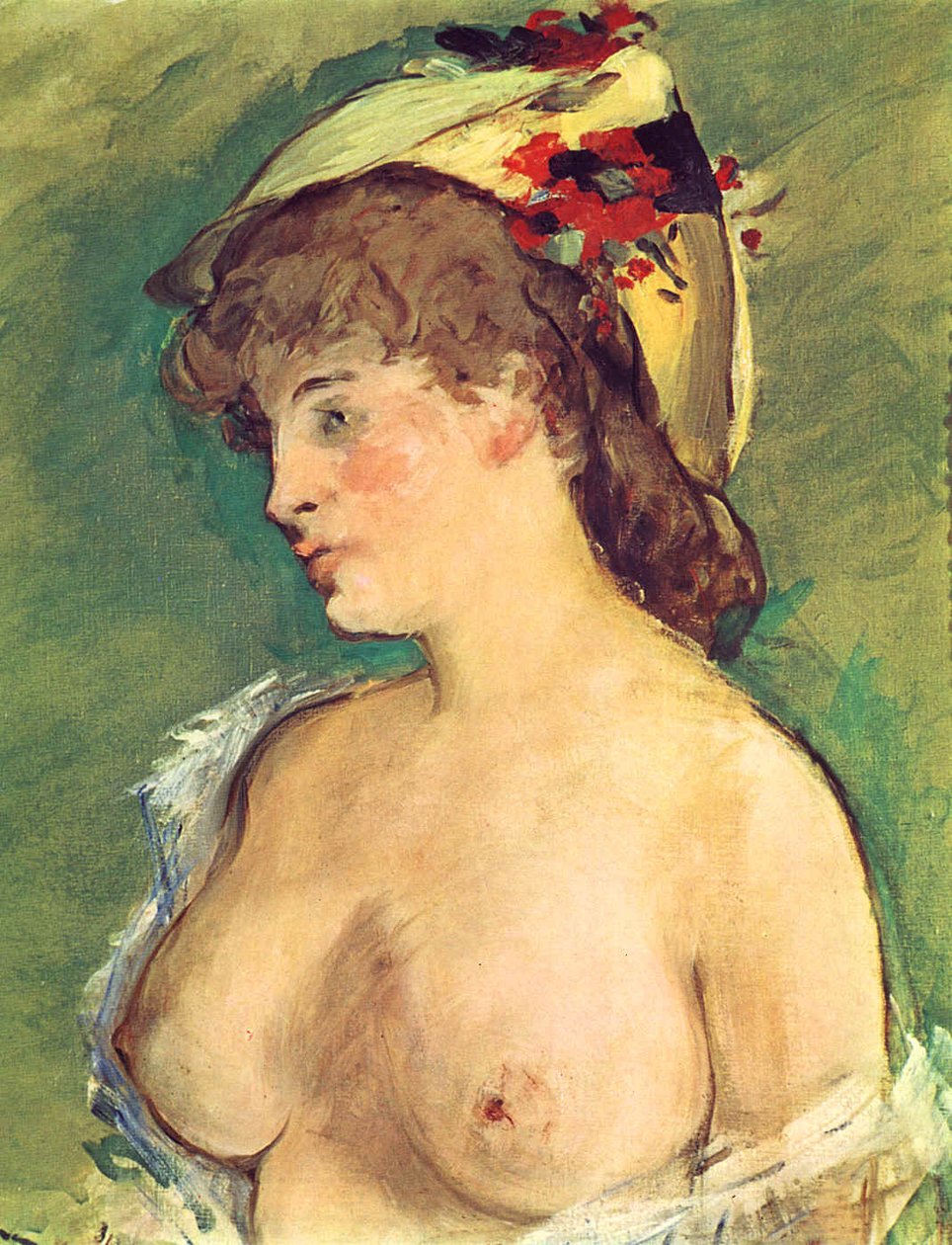 Blonde Woman with Bare Breasts by Édouard Manet