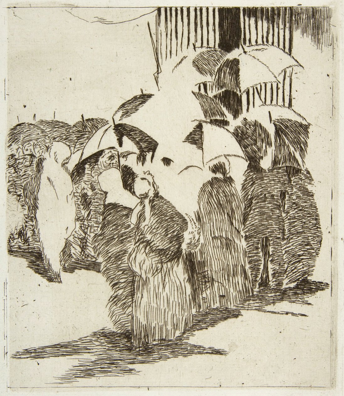 Line in Front of the Butcher Shop by Édouard Manet