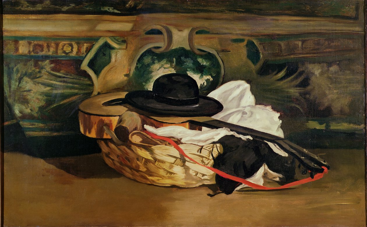 Still Life: Guitar and Sombrero, 1862 by Édouard Manet