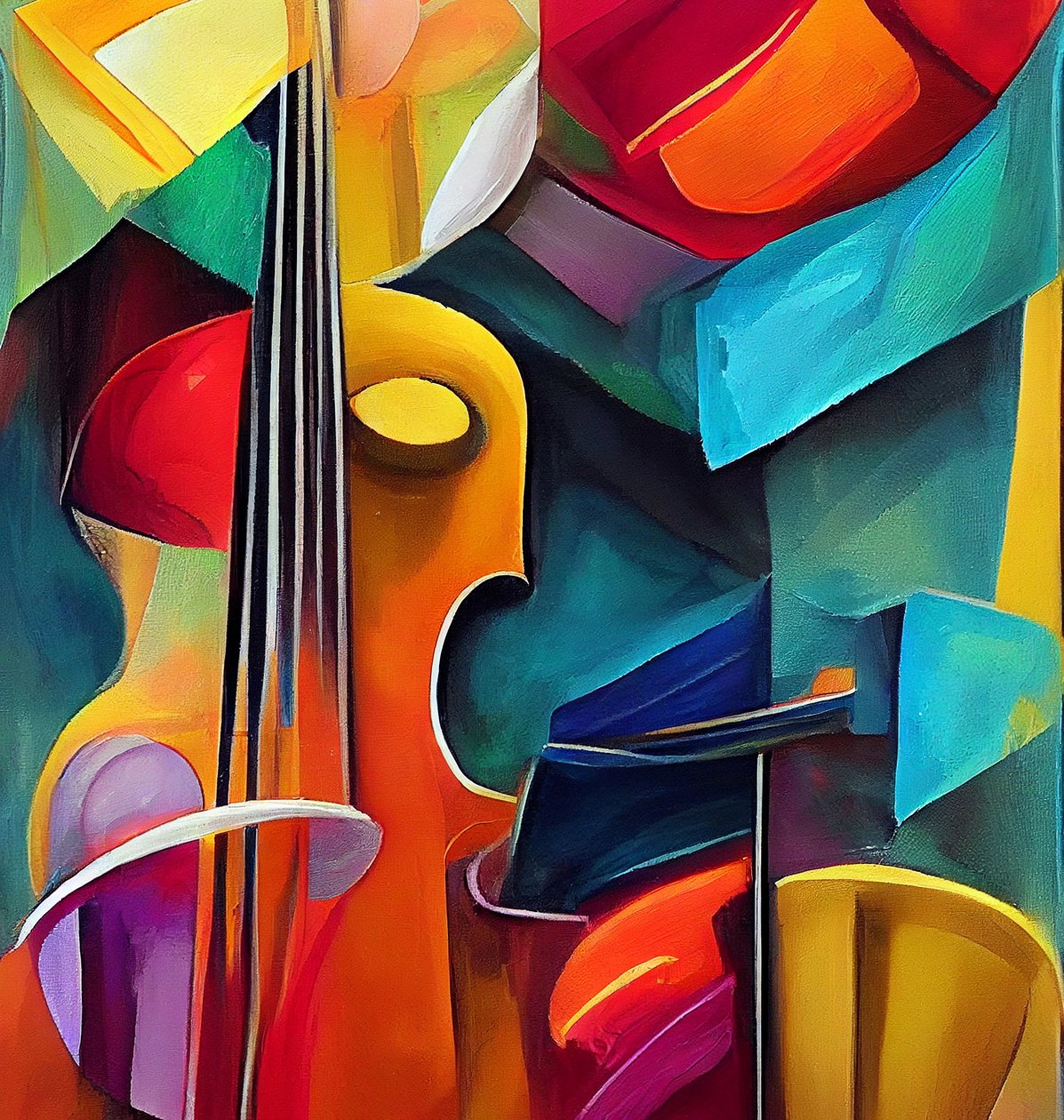 Symphony Painting of Violin by F. Abderrahim