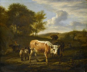 Mountainous Landscape with Cows
