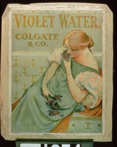 Poster advertising Violet Water by Colgate & Co.