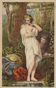 Woman Undressing in Woods
