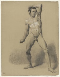 Standing Male Nude with Clenched Fists