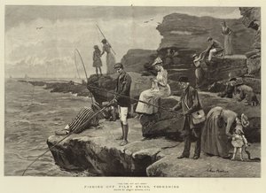Fishing off Filey Brigg, Yorkshire