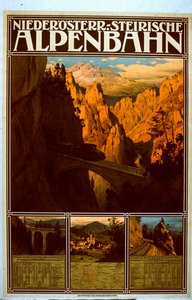 Poster for the Niederösterreich-Steirische Alpenbahn