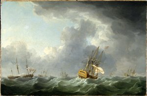 English Ships Running Before a Gale