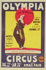 Bertram Mills circus poster, 1922