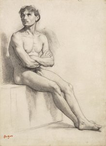 Man Sitting, Nude Study