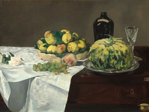 Still Life with Melon and Peaches